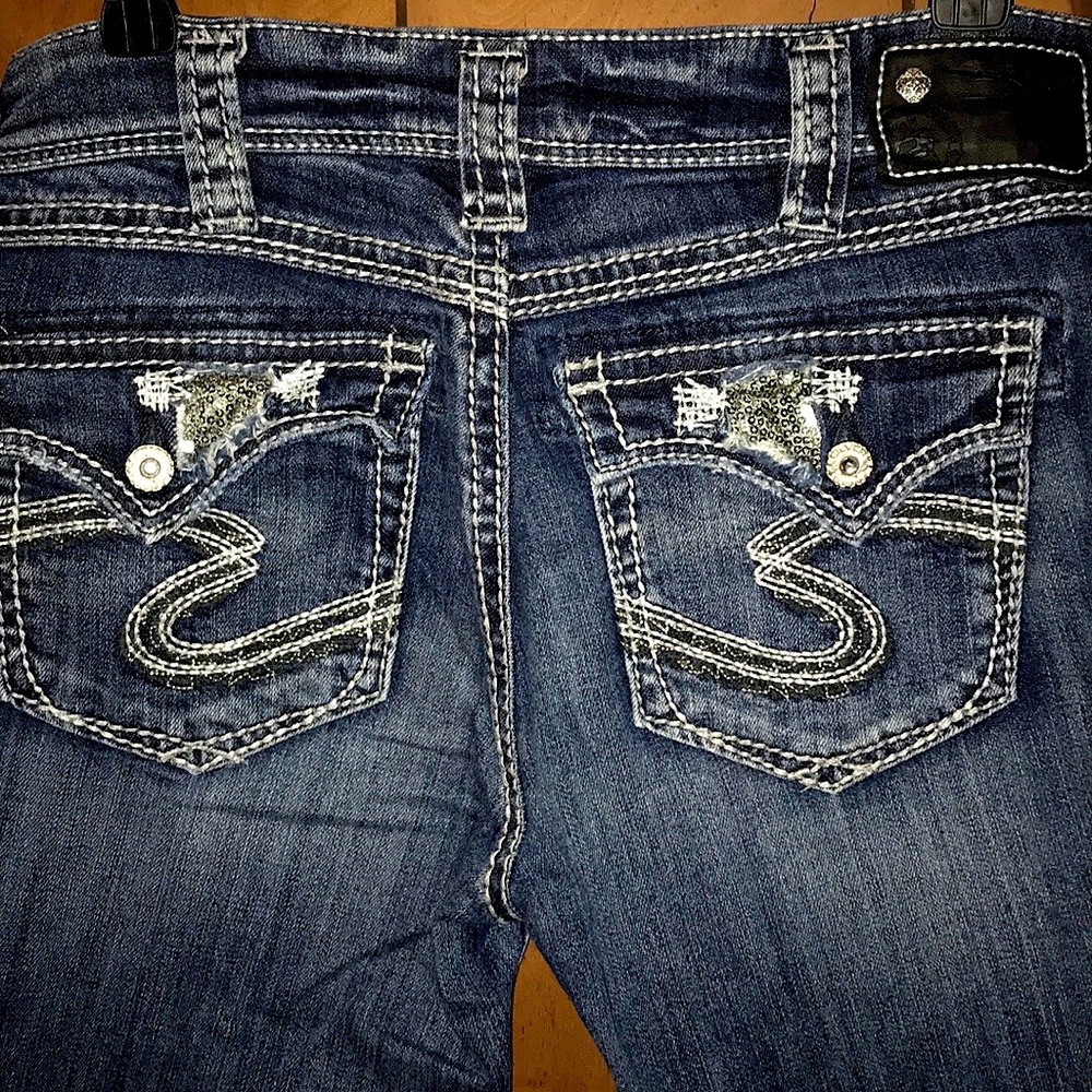 Silver Suki 17” Flap jeans